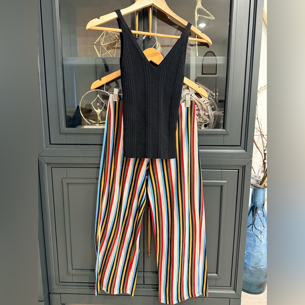 Urban Outfitters Striped Pants and Anthropologie top. Sold as set.
